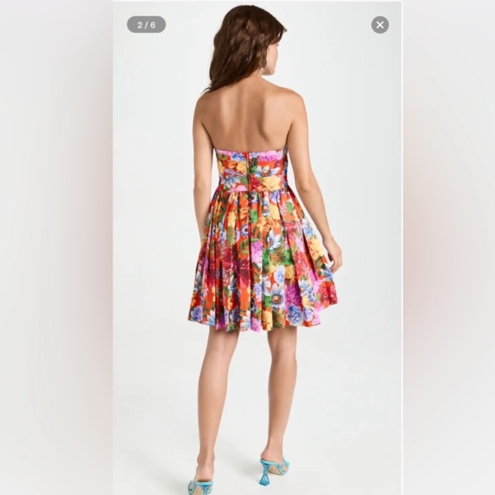Cara Cara Nadia Floral Strapless Mini Dress Size Medium - Picture 5 of 7